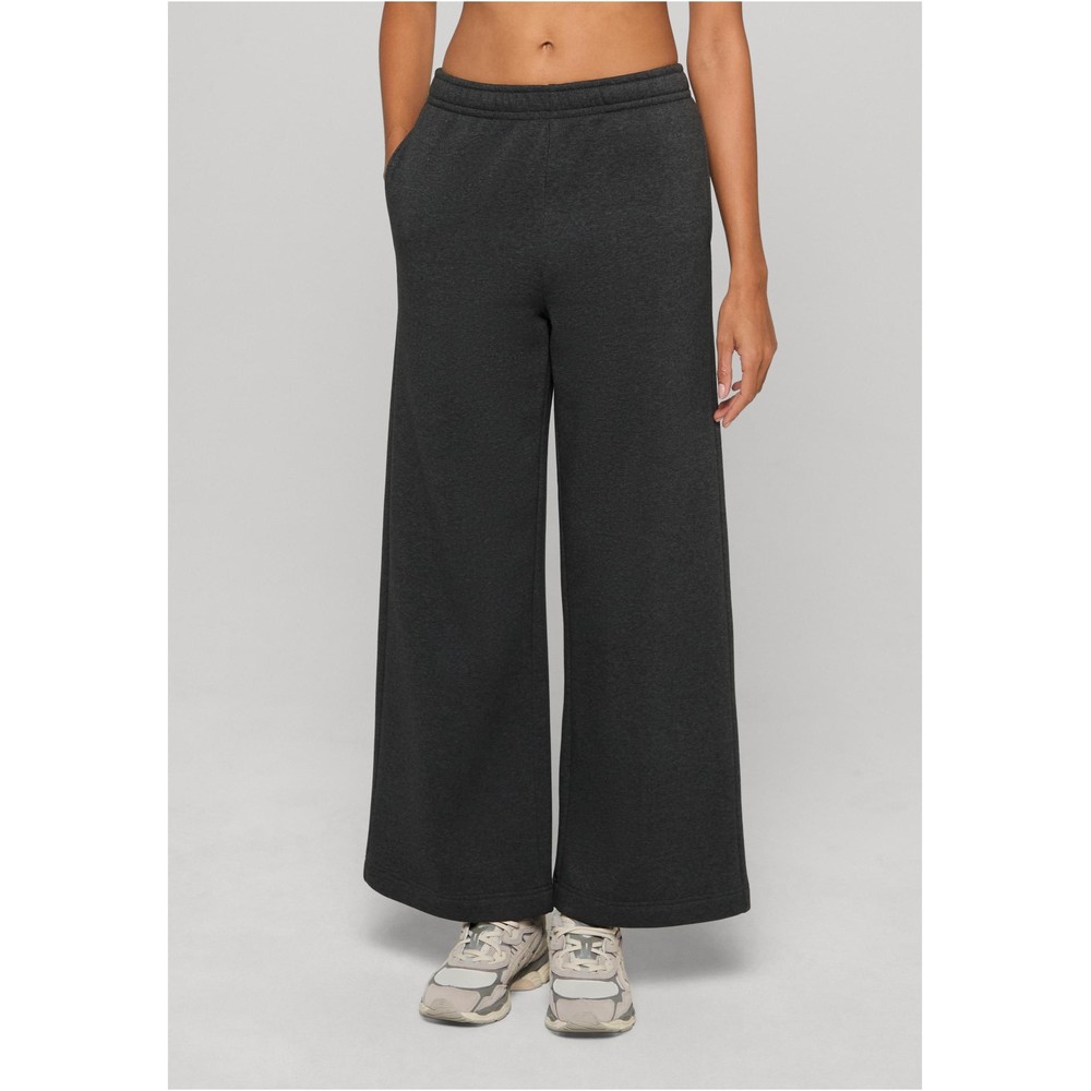 Urban Classics - Fluffy wideleg Dames joggingbroek - Grijs